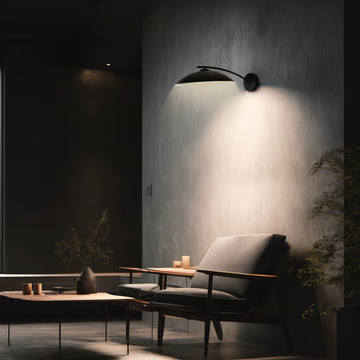 Lámpara de Pared Arbotante LED JARAS II | 10 W | 760 lm | Luz Cálida 3000 K | IP44 | Negro
