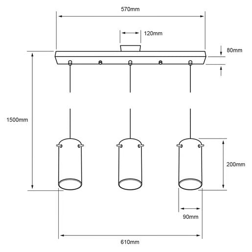 TOMEI III - Lámpara Colgante LED de Cristal 15.5 W Luz Cálida