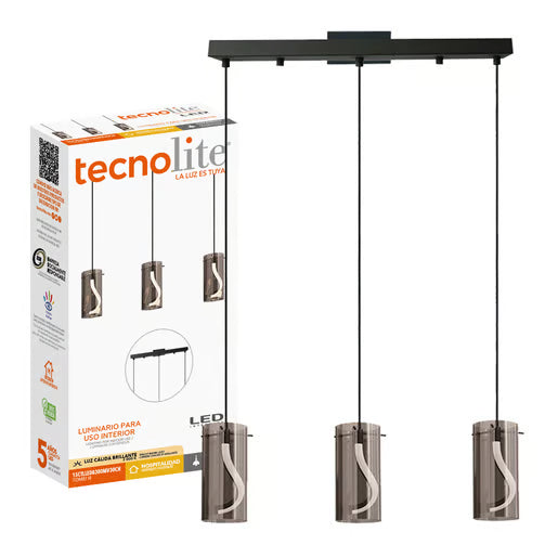TOMEI III - Lámpara Colgante LED de Cristal 15.5 W Luz Cálida