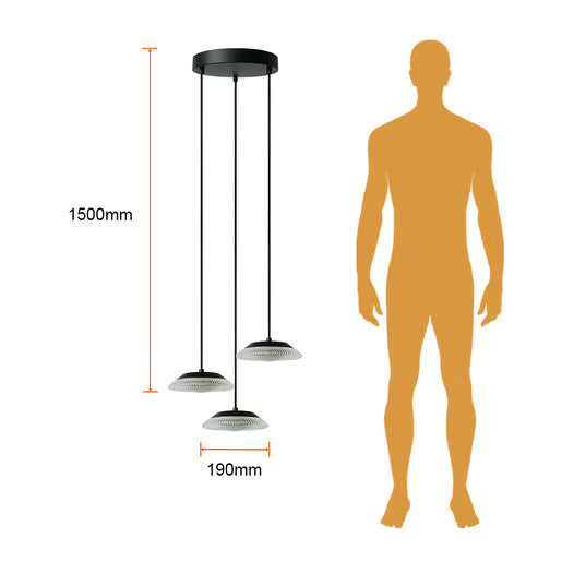 VERRE II - Lámpara Colgante LED de Acrílico 17.5 W Luz Cálida