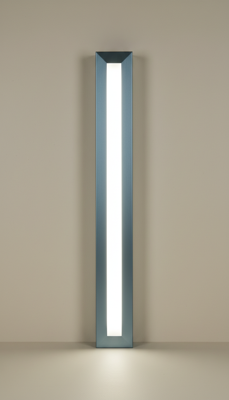 Luminaria LED azul acero