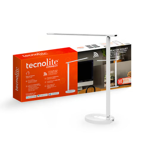 BEACON SMART - Lámpara de Mesa Inteligente WiFi 12 W Estación de Carga