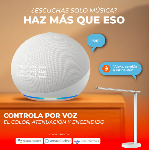BEACON SMART - Lámpara de Mesa Inteligente WiFi 12 W Estación de Carga