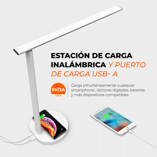 BEACON SMART - Lámpara de Mesa Inteligente WiFi 12 W Estación de Carga