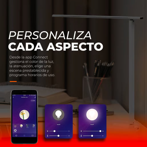 BEACON SMART - Lámpara de Mesa Inteligente WiFi 12 W Estación de Carga