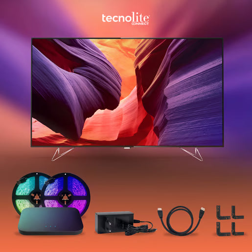 TV SMART STRIP HDMI - Tira LED Inteligente RGB para TV 65" a 90" con Sincronización en Tiempo Real