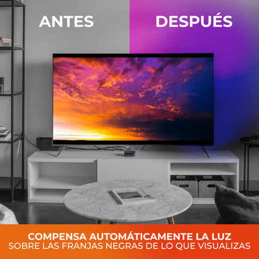 TV SMART STRIP HDMI - Tira LED Inteligente RGB para TV 65" a 90" con Sincronización en Tiempo Real