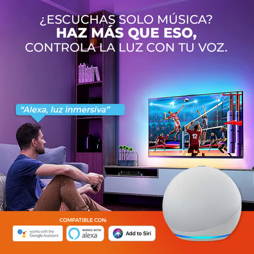 TV SMART STRIP HDMI - Tira LED Inteligente RGB para TV 65" a 90" con Sincronización en Tiempo Real