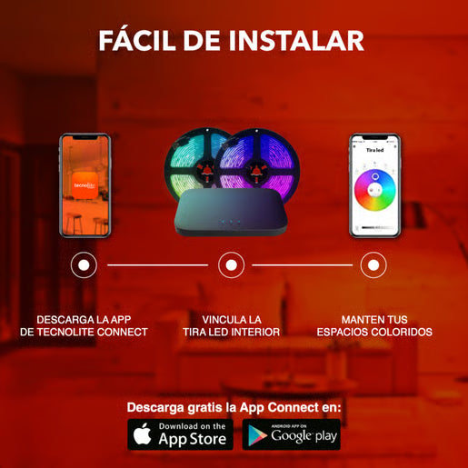 TV SMART STRIP HDMI - Tira LED Inteligente RGB para TV 65" a 90" con Sincronización en Tiempo Real