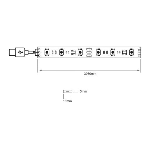 TV SMART STRIP HDMI - Tira LED Inteligente RGB para TV 65" a 90" con Sincronización en Tiempo Real