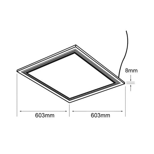 Panel LED DOMUS I 2x2 Suspendido/Empotrable | 40 W | Luz de Día | LED Integrado