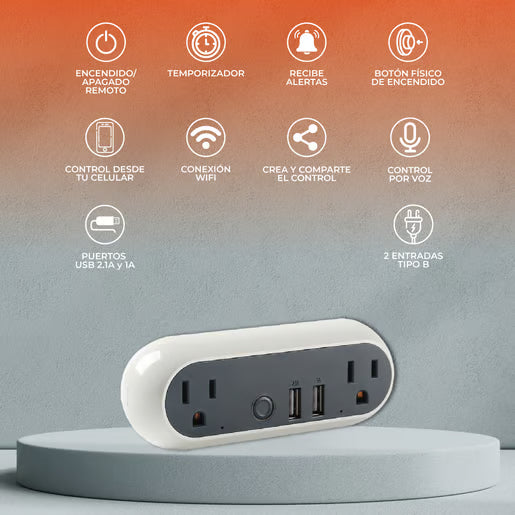 INTENSITY - Multicontacto Inteligente WiFi 2000 W