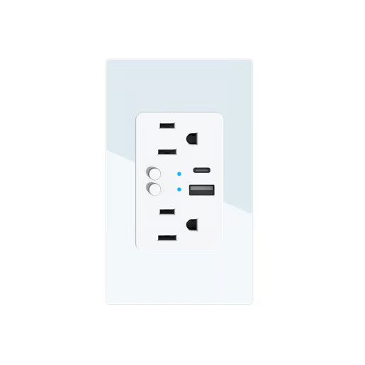 EFFLUX - Tomacorriente Inteligente WiFi 2 Enchufes y USB